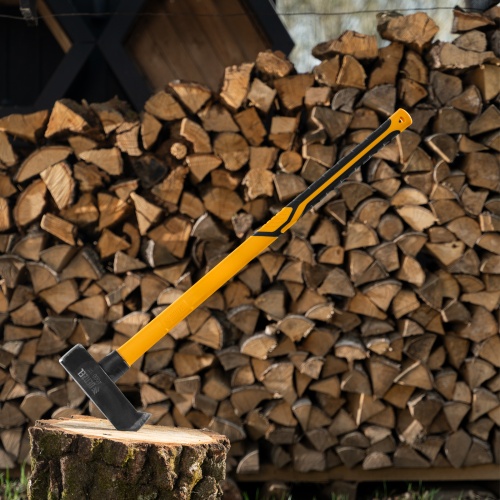 Колун-кувалда 4000 г, кованая, фибергласовая  рукоятка c TPR покрытием, 880 мм Denzel фото 12