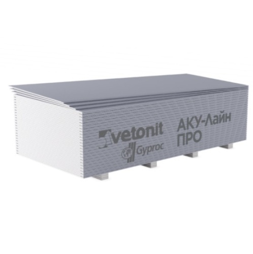 Гипсокартон Vetonit Aku-Line Pro УК ГСП-DFH2IR 2500х1200х12,5 мм фото 3