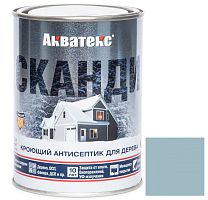 Антисептик акриловый кроющий для дерева Акватекс Сканди полуматовый Северное море 0,75 л