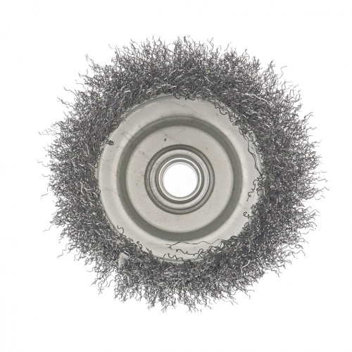Щетка для УШМ, 100 мм, М14, "чашка", витая проволока Сибртех фото 3