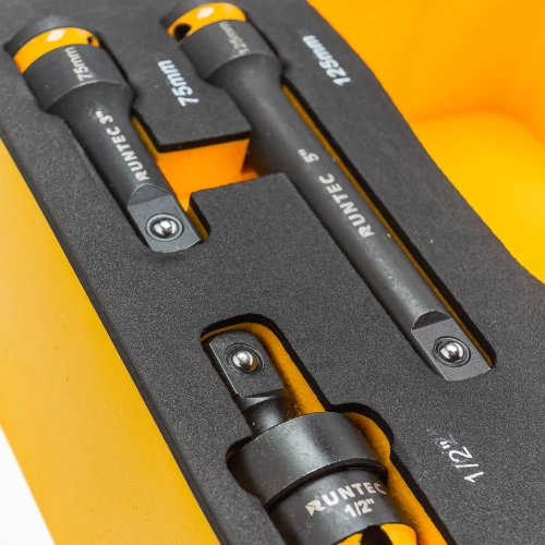 Набор с пневмогайковертом RUNTEC ударными головками и аксессуарами 1/2, 8-32 мм, CrMo в ложементе EVA, 53 предмета RT-ISPE53F фото 9