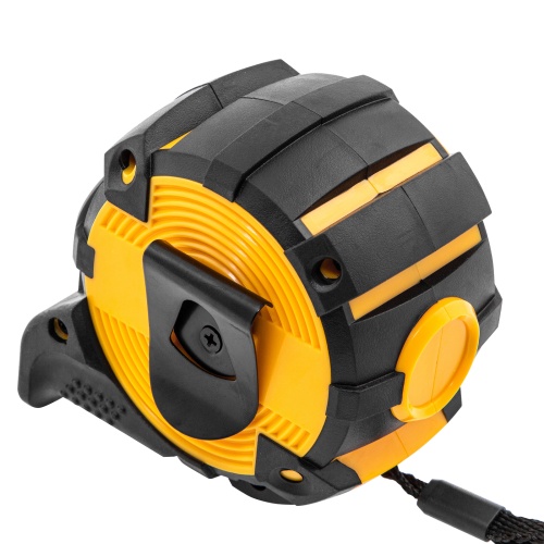 Рулетка 5м х 32мм, автоматич. фиксац., нейлон. покрытие, магнит. зацеп, двухстор. разметка Denzel фото 2