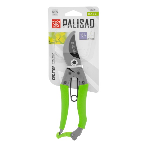 Секатор прямого реза, 200 мм, стальные рукоятки, ПВХ оболочка, BASE Palisad фото 8