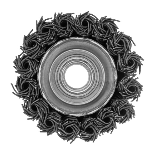 Щетка для УШМ, 65 мм, М14, "чашка", крученая проволока 0.8 мм Matrix фото 4