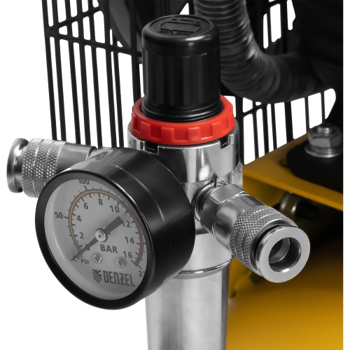 Компрессор воздушный BCV2300/100, ременный привод, 2.3 кВт, 100 литров, 440 л/мин Denzel фото 10