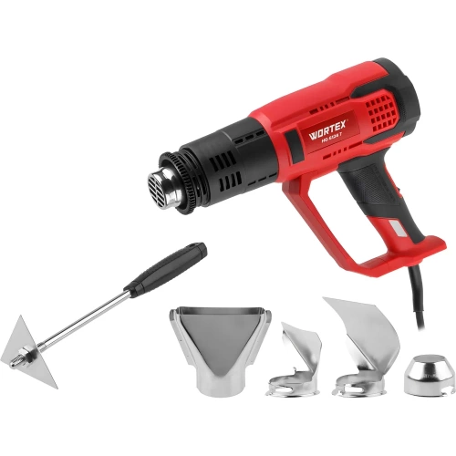 Термовоздуходувка WORTEX HG 6124 T в кор. + набор сопл 2000 Вт, 2 режима., 60-600 С 1334742
