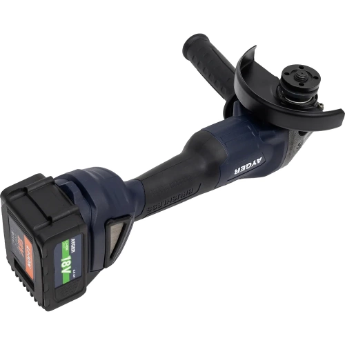 Машина углошлифовальная аккумуляторная AYGER бесщеточная, с двумя аккумуляторами 4Ah AG18BL4 фото 5