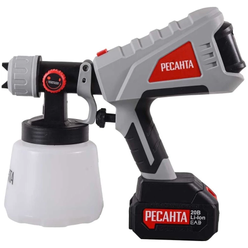 Краскопульт аккумуляторный Ресанта АКП-20Li (в комплекте 1 АКБ и ЗУ) 75/17/3 фото 6 Краскопульт аккумуляторный Ресанта АКП-20Li (в комплекте 1 АКБ и ЗУ) 75/17/3 фото 6