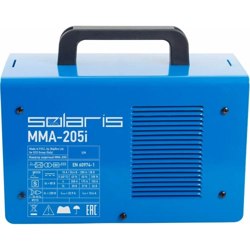 Сварочный инвертор SOLARIS MMA-205i фото 11