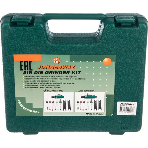 Пневматическая бормашинка с насадками Jonnesway 15 предметов JAG-0903FMK 48524 фото 6