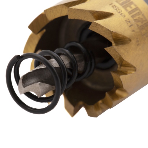 Коронка по металлу HSS, 21 мм, нитридтитановое покрытие Denzel фото 4