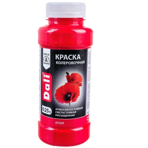 Краска колеровочная акриловая Dali алая 0,25 л Краска колеровочная акриловая Dali алая 0,25 л