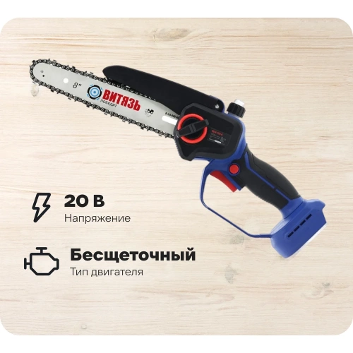 Пила цепная аккумуляторная бесщеточная Витязь 2 АКБ + ЗУ ПЦ-А-220-8 18032003К Пила цепная аккумуляторная бесщеточная Витязь 2 АКБ + ЗУ ПЦ-А-220-8 18032003К