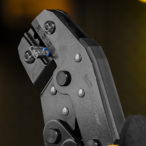 Клещи для обжима неизолированных наконечников НК и НВ, разъемов РП, 0,25 - 2,5 мм2 Denzel фото 11