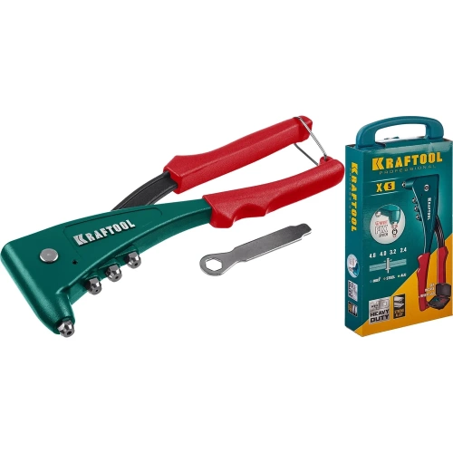 Литой заклепочник в кейсе KRAFTOOL X-5F удержание заклепки, 2.4 - 4.8 мм 31173-H6_z01