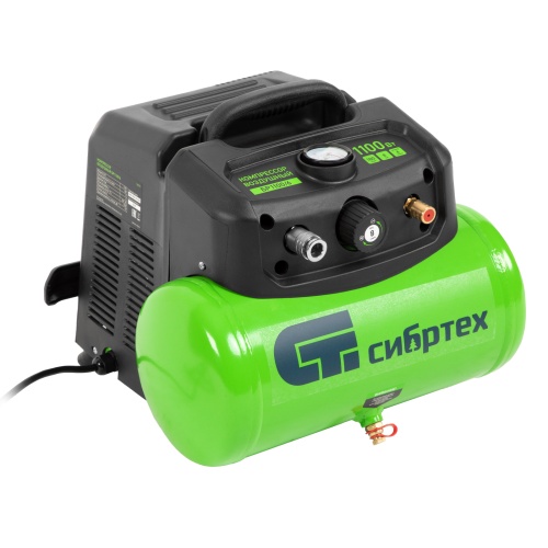 Компрессор воздушный безмаслянный BL 1100/6 1100Вт, ресивер 6 литров, 180 л/мин Сибртех фото 2