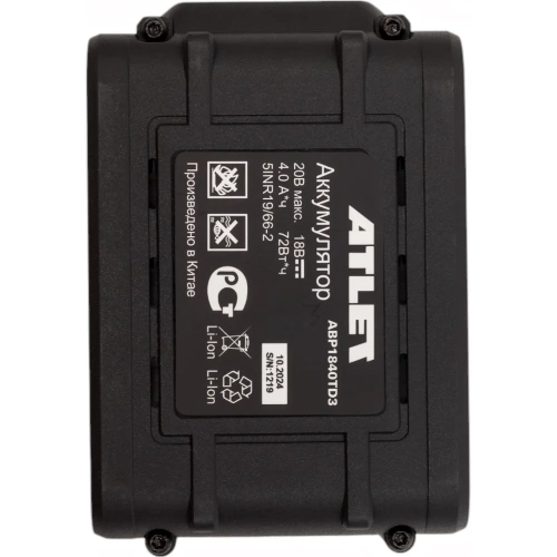 Аккумулятор ATLET 18 В 4.0 А*ч ABP1840TD3 фото 5 Аккумулятор ATLET 18 В 4.0 А*ч ABP1840TD3 фото 5