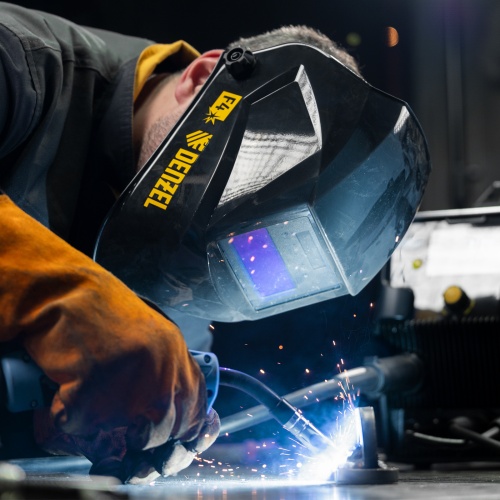 Щиток защитный лицевой (маска сварщика) F4, см. окно 90х35, DIN4/9-13// Denzel фото 18