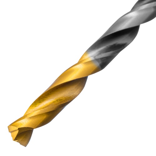 Сверло спиральное по металлу 5,5 x 93мм, Р6М5, Golden Tip, многогранная заточка Denzel фото 3 Сверло спиральное по металлу 5,5 x 93мм, Р6М5, Golden Tip, многогранная заточка Denzel фото 3