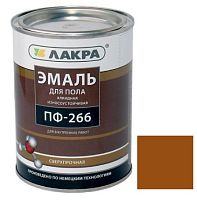 Эмаль для пола Лакра ПФ-266 желто-коричневая 1 кг