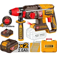 Аккумуляторный перфоратор INGCO 42В 2,5 Дж, б/щ (4) INDUSTRIAL CRHLI422682