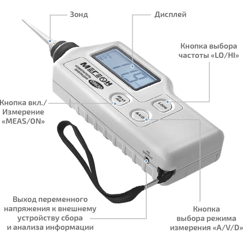 Измеритель вибрации МЕГЕОН 09630 00000003567 фото 11