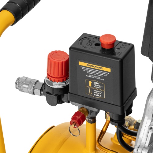 Компрессор воздушный DC1500/24, прямой привод, 1.5 кВт, 24 литра, 220 л/мин Denzel фото 19