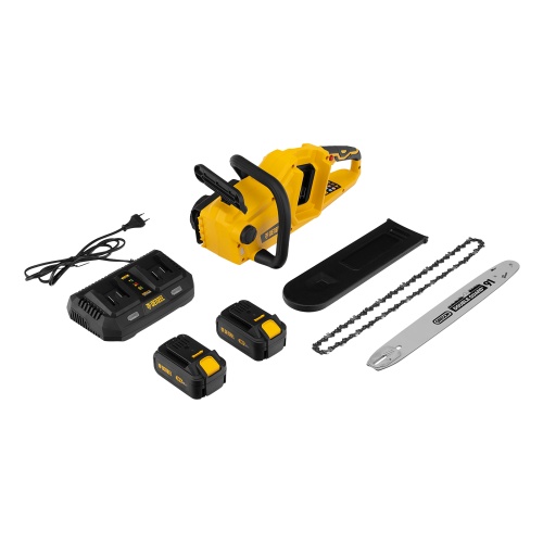 Цепная пила аккумуляторная бесщеточная RCS400-36, Li-ion, 36 В, 4 Ач, шина 400 мм Denzel фото 5 Цепная пила аккумуляторная бесщеточная RCS400-36, Li-ion, 36 В, 4 Ач, шина 400 мм Denzel фото 5