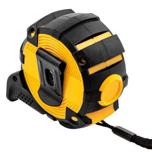 Рулетка 5м х 25мм, автоматич. фиксац., нейлон. покрытие, магнит. зацеп, двухстор. разметка Denzel фото 2