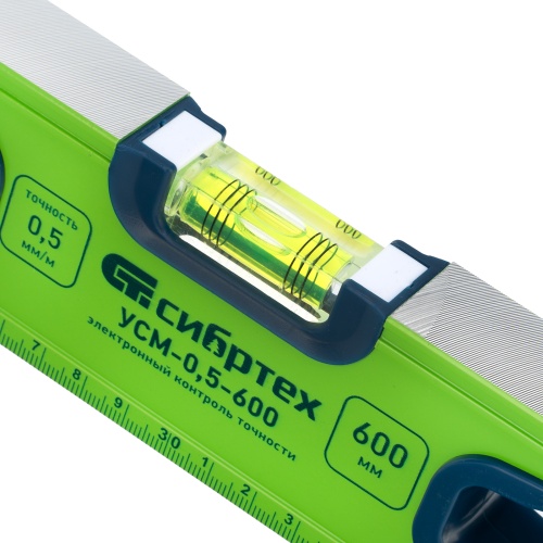 Уровень алюминиевый УСМ-0,5-600, фрезерованный, 3 глазка, магнитный, рукоятки, 600 мм Сибртех фото 7