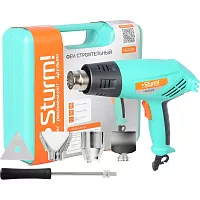 Фен технический Sturm 2000 Вт, 350/550C, 250/550л/мин, 5 насадок, кейс HG2004