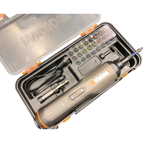 Аккумуляторная отвертка WORX 4В, 2,5Нм, 1,5Ач, набор оснастки WX240 фото 3 Аккумуляторная отвертка WORX 4В, 2,5Нм, 1,5Ач, набор оснастки WX240 фото 3