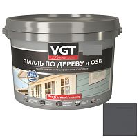 Эмаль по дереву VGT Профи графитовая RAL 7024 10 кг