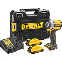 Аккумуляторный бесщеточный гайковерт Dewalt 18 В, 610 Нм, 2500 об/мин, 3550 уд/мин, с 2 АКБ 2 Ач и ЗУ, в кейсе TSTAK, DCF921D2T DCF921D2T-QW