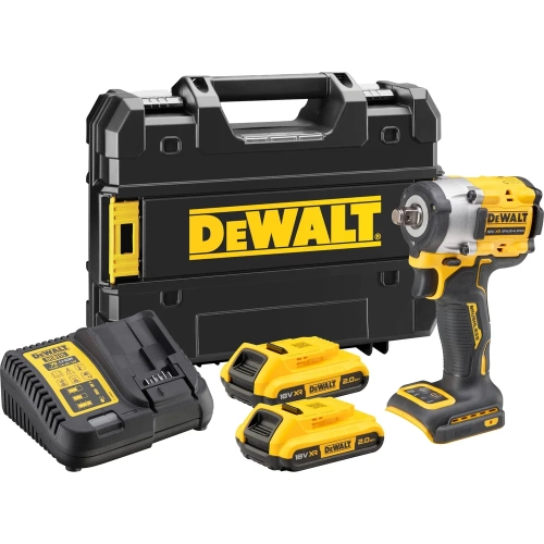 Аккумуляторный бесщеточный гайковерт Dewalt 18 В, 610 Нм, 2500 об/мин, 3550 уд/мин, с 2 АКБ 2 Ач и ЗУ, в кейсе TSTAK, DCF921D2T DCF921D2T-QW Аккумуляторный бесщеточный гайковерт Dewalt 18 В, 610 Нм, 2500 об/мин, 3550 уд/мин, с 2 АКБ 2 Ач и ЗУ, в кейсе TSTAK, DCF921D2T DCF921D2T-QW
