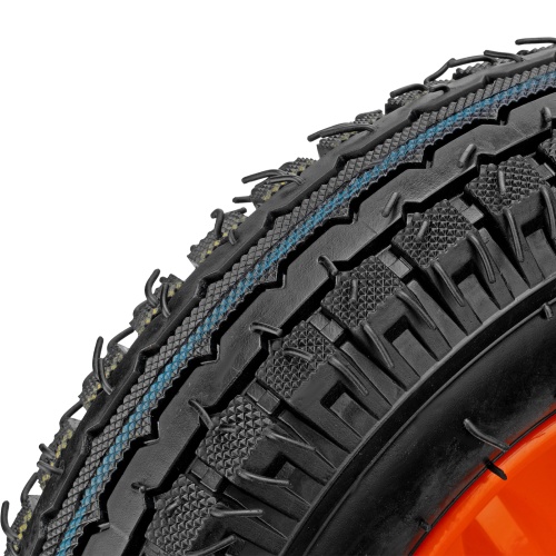 Колесо пневматическое усиленное, шина 8PR, 4.00-8 D400 мм, внутренний диаметр подшипника 20 мм, длина оси 90 мм Palisad фото 3