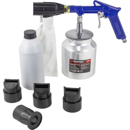 Пескоструйный пневматический пистолет со сменными насадками и песком Forsage F-2377(47701) фото 6 Пескоструйный пневматический пистолет со сменными насадками и песком Forsage F-2377(47701) фото 6