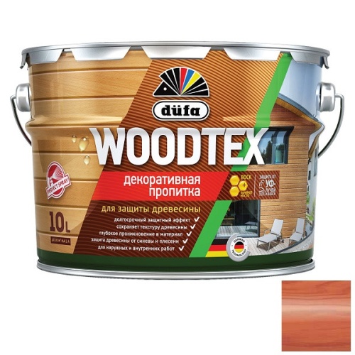 Пропитка декоративная для защиты древесины Dufa Woodtex Рябина 9 л Пропитка декоративная для защиты древесины Dufa Woodtex Рябина 9 л