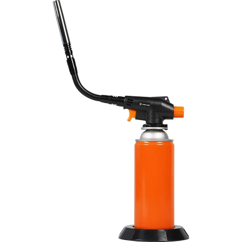 Горелка газовая Airline на цанговый баллон, пьезоподжиг, гибкое сопло D12x110 мм ADGT013 фото 7