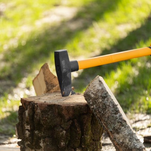 Колун-кувалда 3000 г, кованая, фибергласовая  рукоятка c TPR покрытием, 880 мм Denzel фото 11