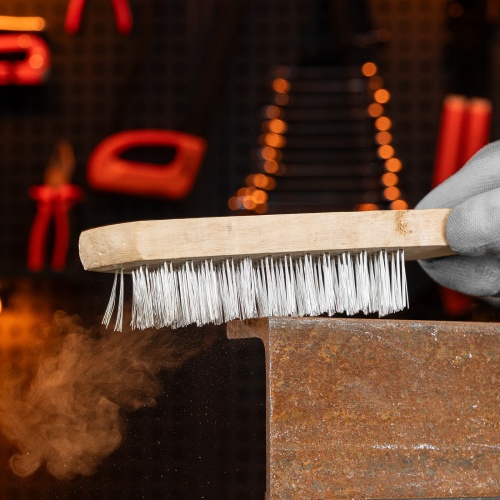 Щетка пятирядная металлическая с деревянной ручкой Sparta фото 10 Щетка пятирядная металлическая с деревянной ручкой Sparta фото 10