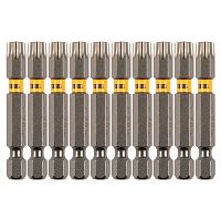 Бита TX 40х50, сталь S2, шестигранный профиль, 10 шт. Е 6,3 Denzel