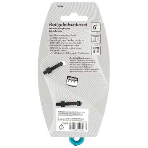 Ключ разводной, 120 мм, CrV, укороченная ручка Gross фото 6