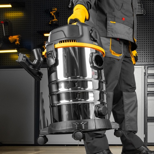 Пылесос строительный RVC30, 1400 Вт, бак 30 л, шланг 3 м, розетка с автосинхр. Denzel фото 26