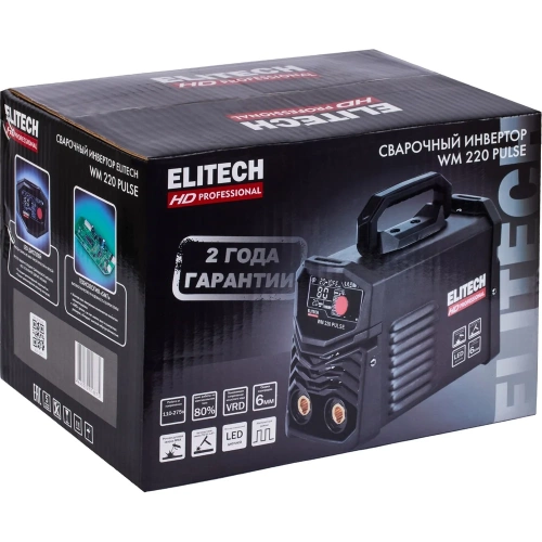 Инверторный сварочный аппарат Elitech HD WM 220 Pulse 204468 фото 8