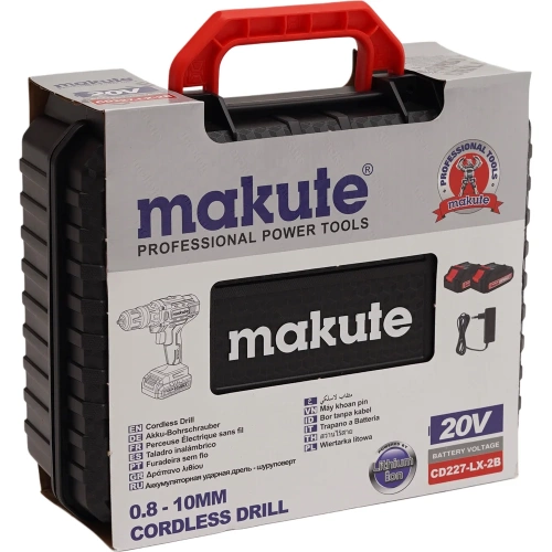 Дрель-шуруповерт аккумуляторная Makute с фиксатором вала (20В, 30Нм) CD227-LX-2B фото 7