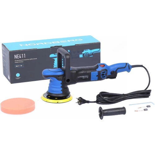 Полировальная машинка орбитальная NORDBERG диск 150 мм, 2000-4800 об/мин, ход эксц. 21 мм NE411-150 Полировальная машинка орбитальная NORDBERG диск 150 мм, 2000-4800 об/мин, ход эксц. 21 мм NE411-150