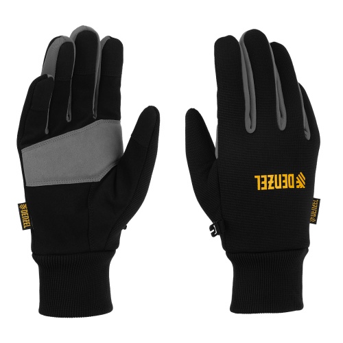 Перчатки универсальные, двойные, работа с сенсорным экраном, вязаная манжета, размер 8 Denzel