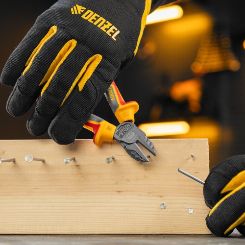 Бокорезы, диэлектрические рукоятки, до 1000 В, трехкомпонентные рукоятки, 160 мм Denzel фото 8