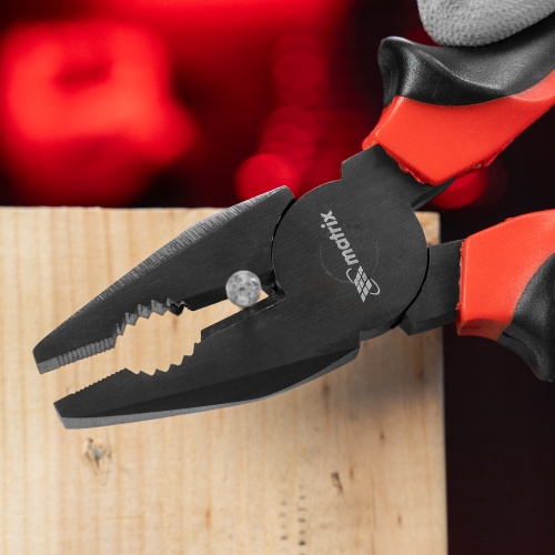 Плоскогубцы комбинированные Black Nickel, 200 мм, двухкомпонентные рукоятки Matrix фото 11